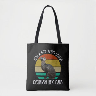 Just A Boy Who Loves Cornish Rex Cats Tote Bag