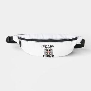 Just a Boy Who Loves Cows Vintage Cow Shirt Design Fanny Pack