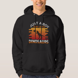 Just a Boy Who Loves Dinosaur Dinosaur Design Hoodie