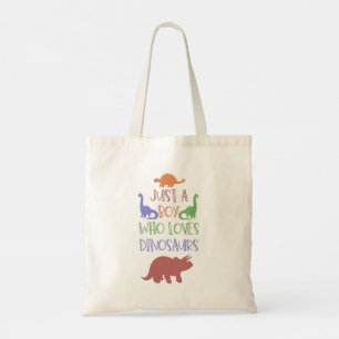 Just a Boy Who Loves Dinosaurs Prehistoric Tote Bag