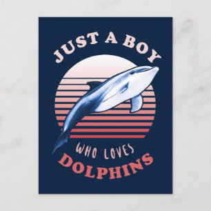 Just A Boy Who Loves Dolphins Postcard