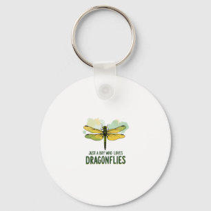 Just a Boy who loves Dragonflies. Dragonflies Drag Keychain
