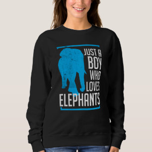 Just A Boy Who Loves Elephants Zoo Safari Sweatshirt