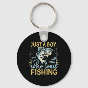 Just A Boy Who Loves Fishing Angler's Delight Catc Keychain
