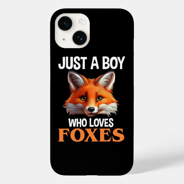 Just A Boy Who Loves Foxes Case-Mate iPhone Case (Back)