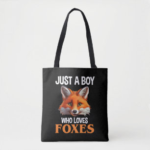 Just A Boy Who Loves Foxes Tote Bag
