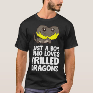 Just a Boy Who Loves Frilled Dragons Frilled Lizar T-Shirt