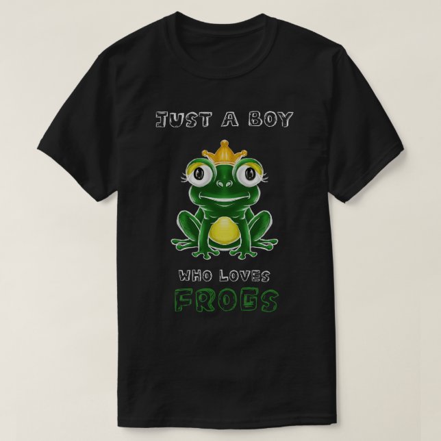 Just A Boy Who Loves Frogs T-Shirt (Design Front)
