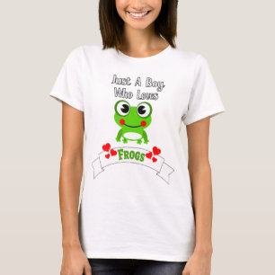 Just A Boy Who Loves Frogs   World's Cutest Frog T-Shirt