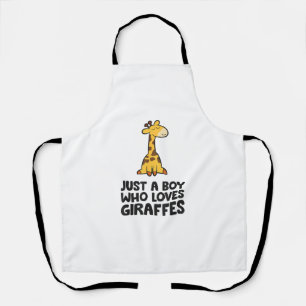 Just a Boy Who Loves Giraffes Apron