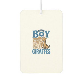 Just A Boy Who Loves Giraffes Vintage Shirt Design Air Freshener