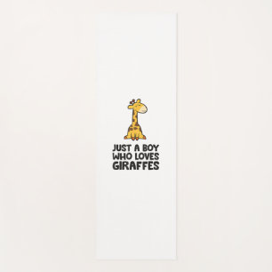 Just a Boy Who Loves Giraffes Yoga Mat