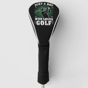 Just a Boy who loves Golf Club Golfer Golfing Head Cover
