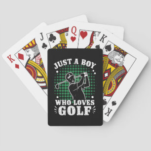 Just a Boy who loves Golf Club Golfer Golfing Playing Cards