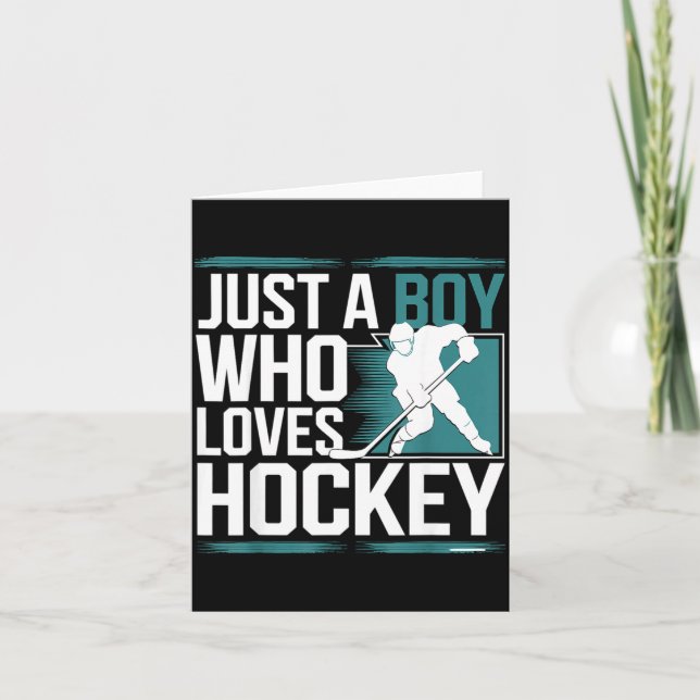 Just A Boy Who Loves Hockey  Card (Front)