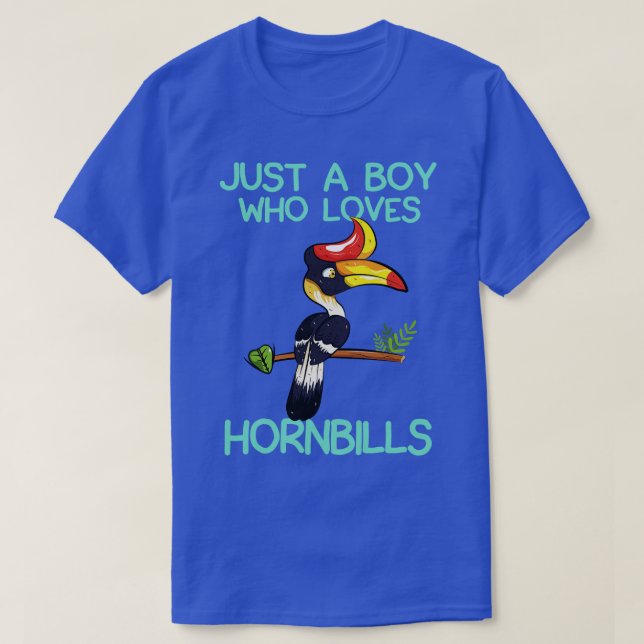 Just A Boy Who Loves Hornbills T-Shirt (Design Front)