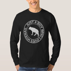 Just A Boy Who Loves Hyenas For Men Hyaena Animal T-Shirt