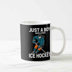 Just A Boy Who Loves Ice Hockey (1) Coffee Mug