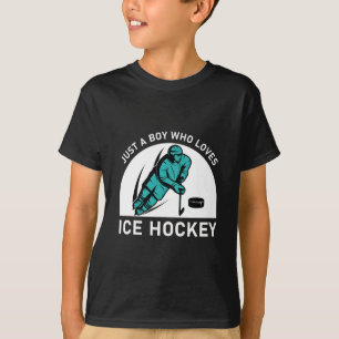 Just A Boy Who Loves Ice Hockey T-Shirt
