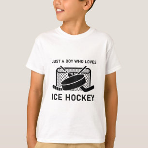 Just A Boy Who Loves Ice Hockey T-Shirt