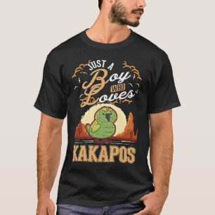 Just a boy who loves Kakapos New Zealand Parrot Ka T-Shirt
