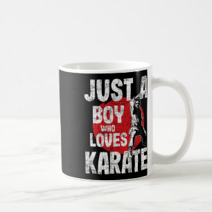 Just A Boy Who Loves Karate - Martial Arts Coach K Coffee Mug