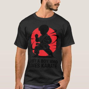 Just A Boy Who Loves Karate Martial Arts Karate Lo T-Shirt