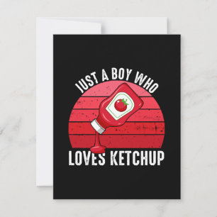 Just A Boy Who Loves Ketchup RSVP Card