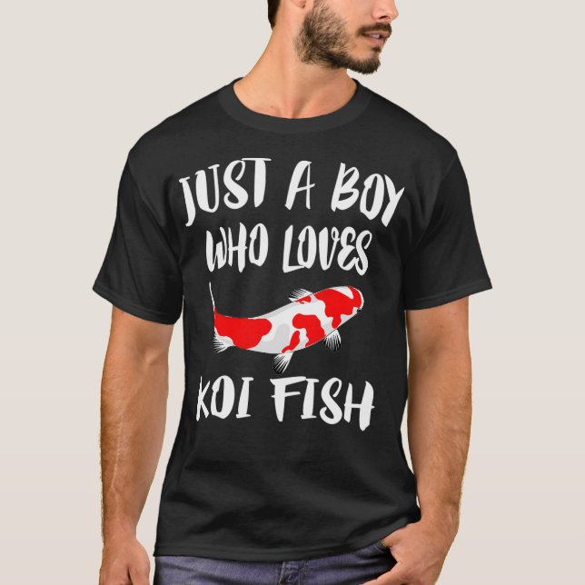 Just A Boy Who Loves Koi Fish T-Shirt (Front)