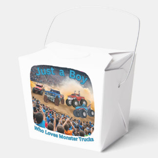Just a Boy who Loves Monster Trucks Favor Box