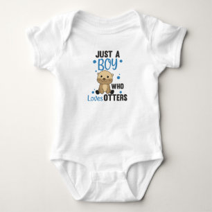 Just A Boy Who Loves Otters Sweet Otter Baby Bodysuit