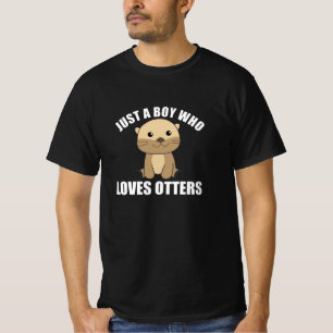 Just A Boy Who Loves Otters Sweet Otter T-Shirt