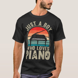 Just A Boy Who Loves Piano Recto Pianist T-Shirt