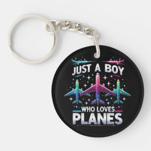 Just A Boy Who Loves Planes Keychain