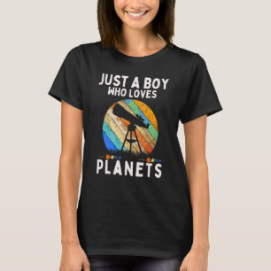 Just A Boy Who Loves Planets & Solar Systems Space T-Shirt