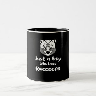 Just a boy who loves raccoon    Two-Tone coffee mug
