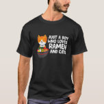 Just a Boy Who Loves Ramen And Cats T-Shirt<br><div class="desc">Just a Boy Who Loves Ramen And Cats</div>