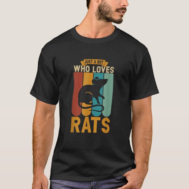 Just a boy who loves rats T-Shirt (Front)