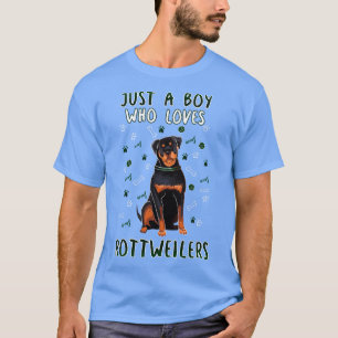 Just A Boy Who Loves Rottweilers T-Shirt