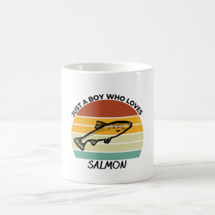 Just a boy who loves salmon coffee mug