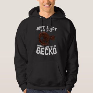 Just A Boy Who Loves Satanic Leaf Tailed Gecko Say Hoodie