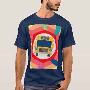 Just A Boy Who Loves School Buses Colourful Design T-Shirt