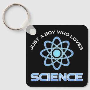 Just A Boy Who Loves Science Keychain