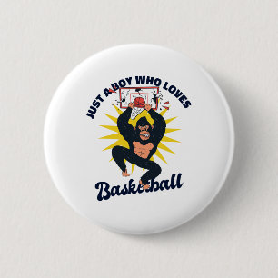Just A Boy Who Loves Sketll Party Sketll Boys Play 2 Inch Round Button