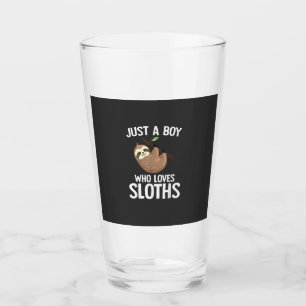 Just A Boy Who Loves Sloths Boys Toddler Sloth Lov Glass