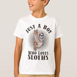 Just a Boy Who Loves Sloths T-Shirt