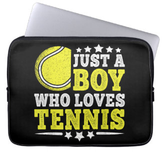 Just A Boy Who Loves Tennis Funny Tennis Lover Laptop Sleeve