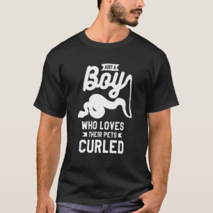 Just A Boy Who Loves Their Pets Curled Ball Python T-Shirt