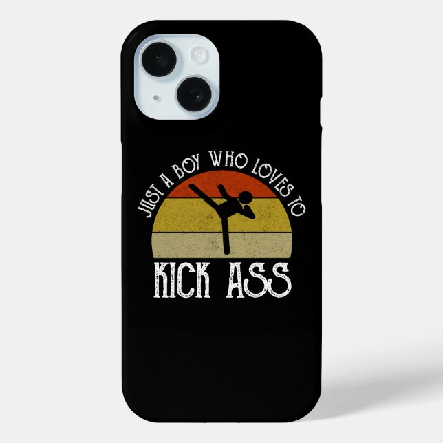 Just A Boy Who Loves To Kick-Ass Case-Mate iPhone Case (Back)