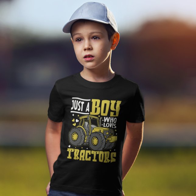 Just a Boy Who Loves Tractors T-Shirt (Creator Uploaded)